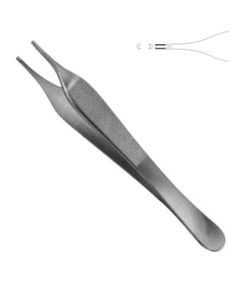 Adson Brown Tissue Forceps 7x7 Teeth