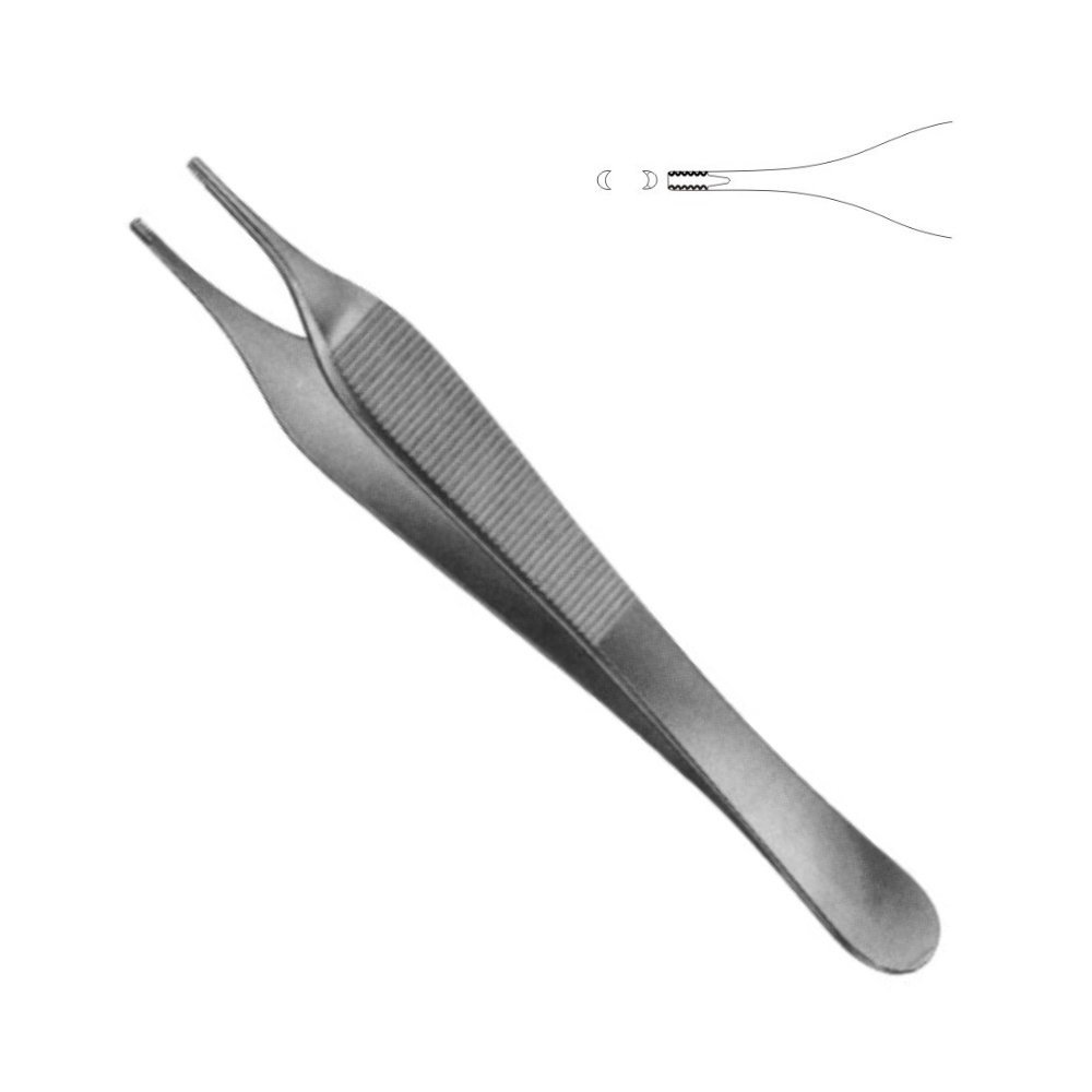 Adson Brown Tissue Forceps 7x7 Teeth