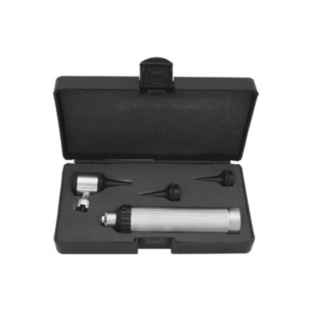 01-157 Diagnostic Set Otoscope with Three Specula, Nasal Speculum, Lamp Holder, Two Laryngeal Mirrors, Tongue Blade Holder Diagnostic Set Otoscope with Three Specula, Nasal Speculum, Lamp Holder, Two Laryngeal Mirrors, Tongue Blade Holder - Image 1