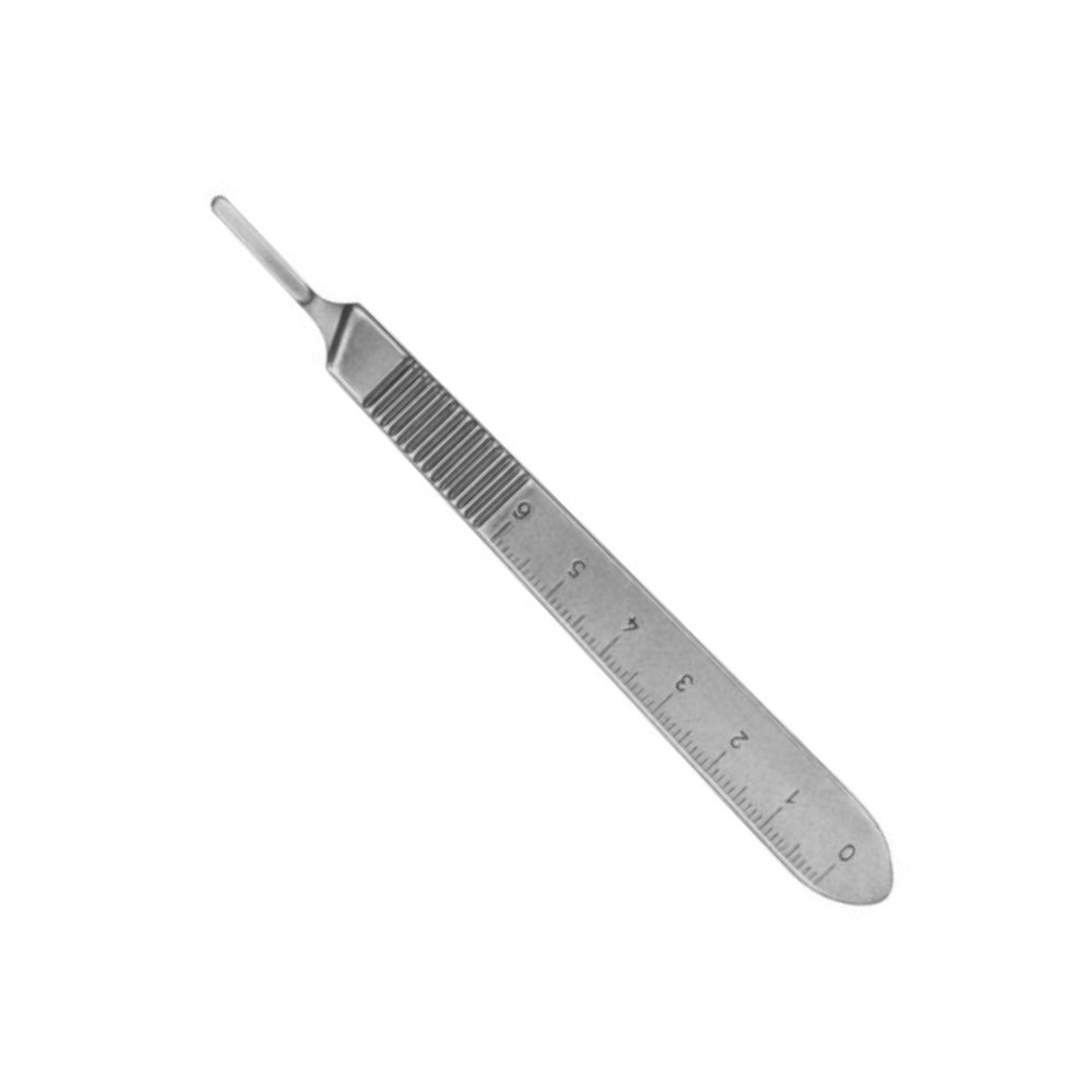 02-132 Scalpel Handle No. 3 Solid 12cm with Measuring Scale Scalpel Handle No. 3 Solid 12cm with Measuring Scale - Image 1