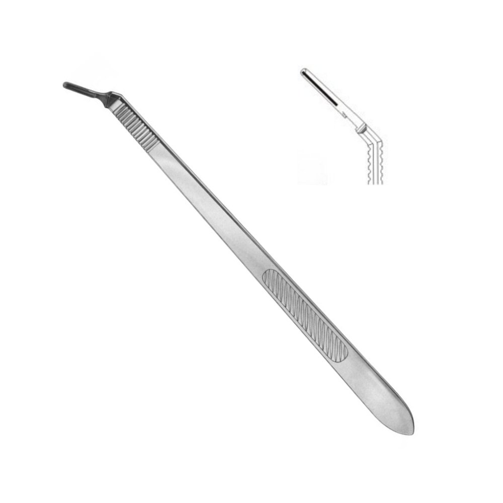 02-134 Scalpel Handle No. 3L Angled Solid 21cm Scalpel Handle No. 3L Angled Solid 21cm - Image 1
