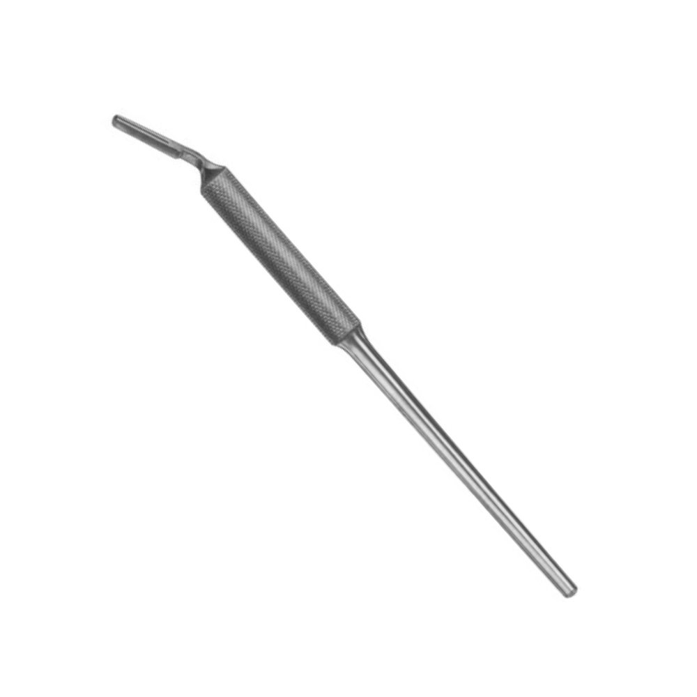 02-139 Scalpel Handle No. 3 Angled Solid Round 14cm Scalpel Handle No. 3 Angled Solid Round 14cm - Image 1