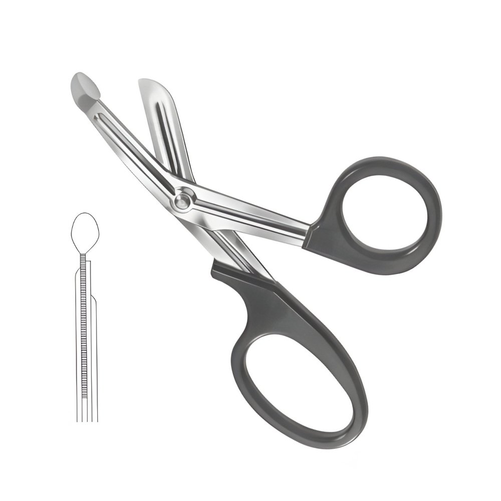 03-236 Universal Bandage and Cloth Scissors with Toothed Edges 180mm Universal Bandage and Cloth Scissors with Toothed Edges 180 mm - Image 1