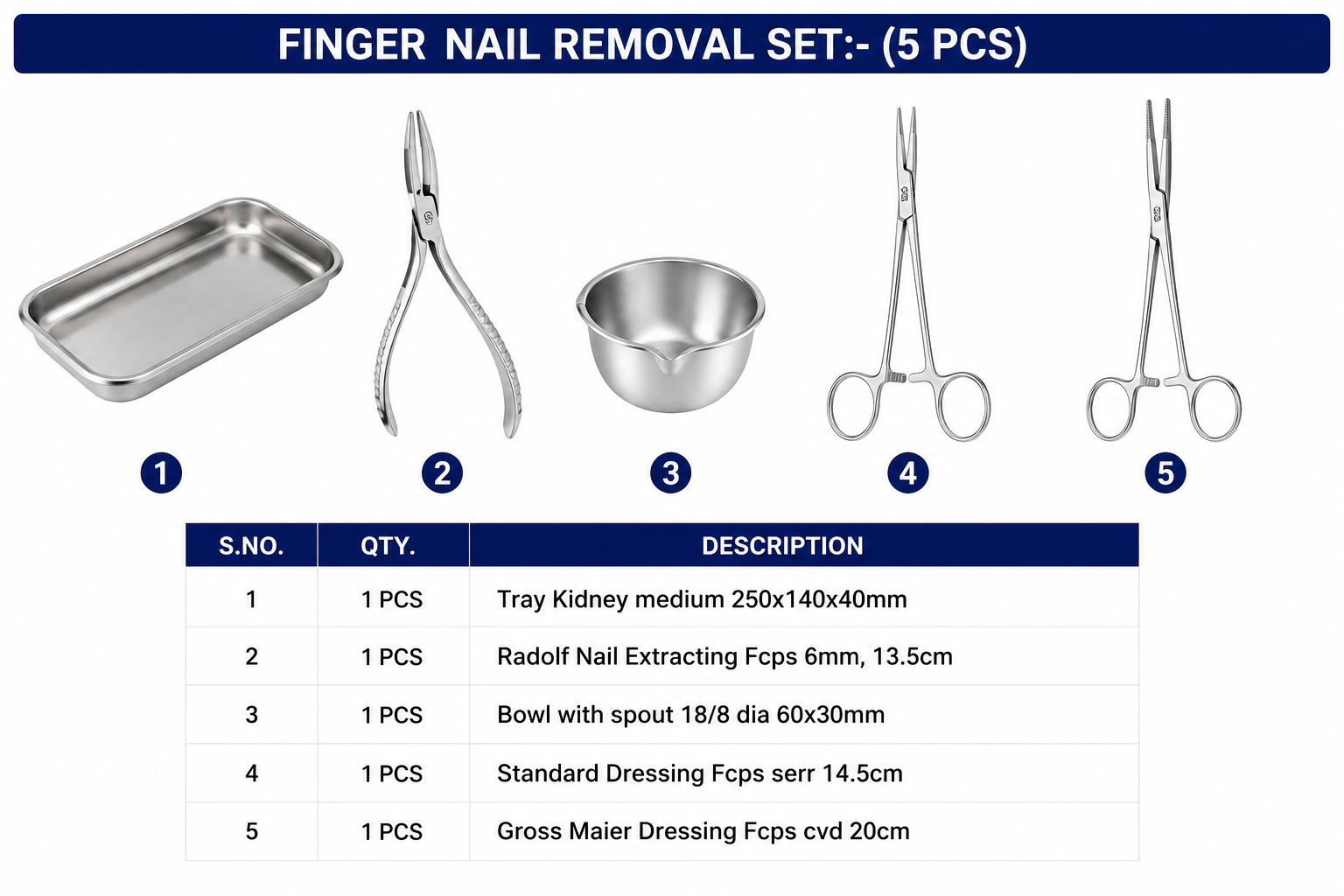 175# FINGER NAIL REMOVAL SET FINGER NAIL REMOVAL SET - Image 1