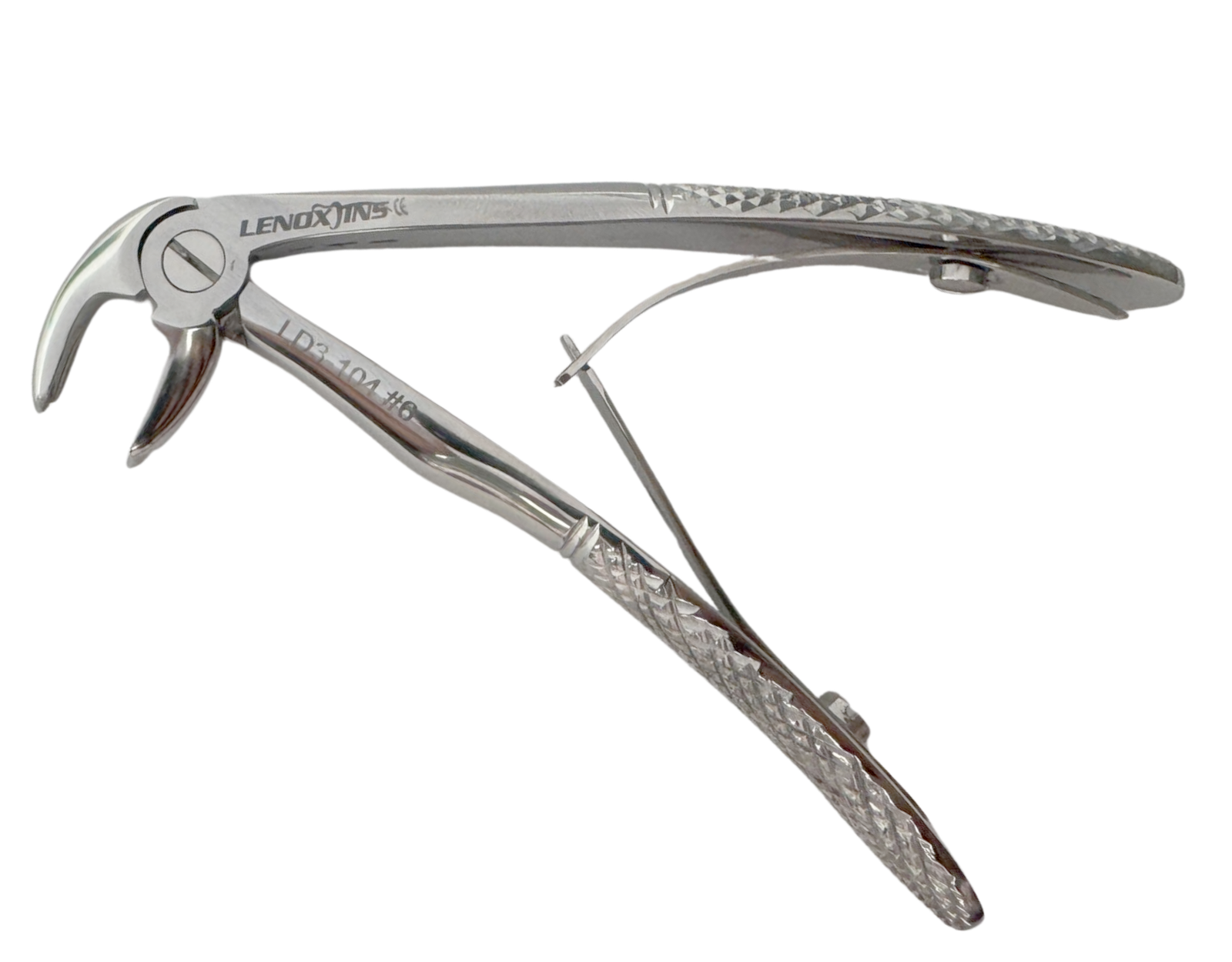 4.png Pedo Extracting Forceps English Pattern Klein #6 Lower Molars, Spring Handle - Image 1