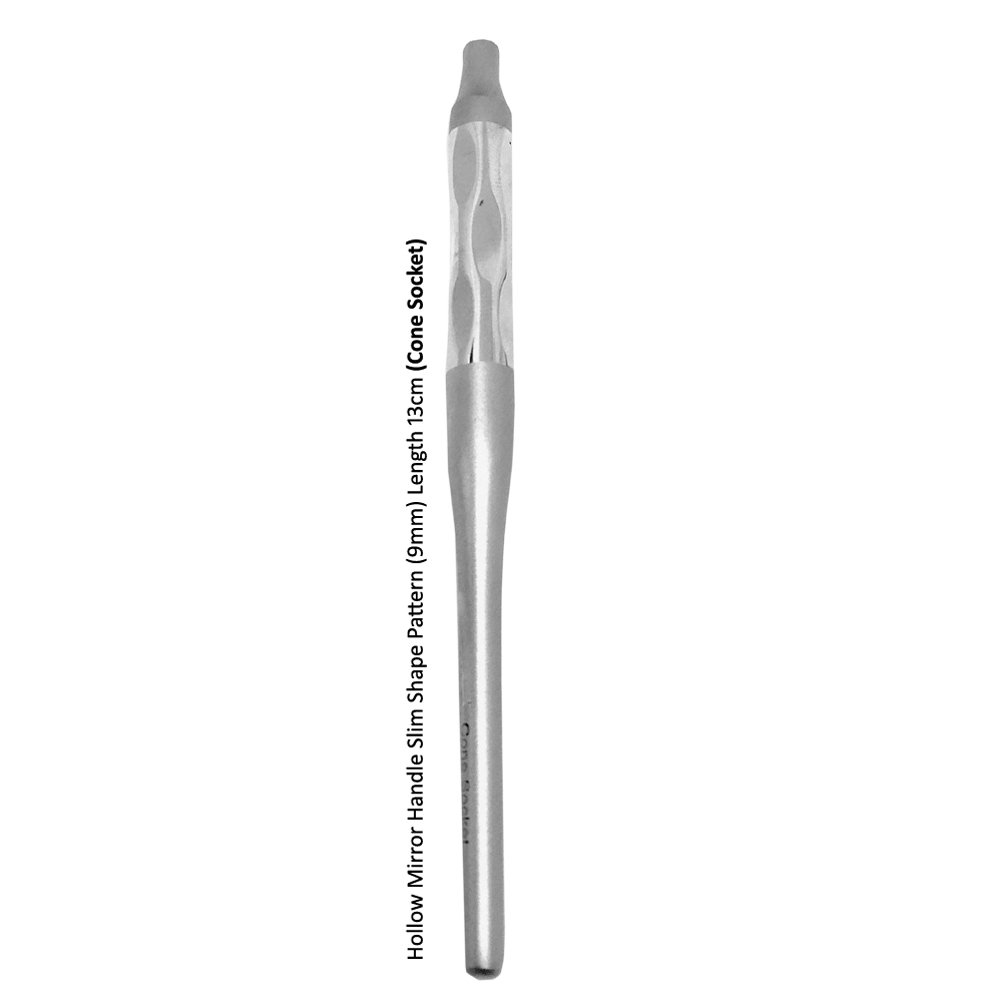 LD11-108-Mirror-Handle.jpg Mouth Mirrors Handle Hollow Slim Shape (9mm) Length 13cm (Cone Socket) - Image 1