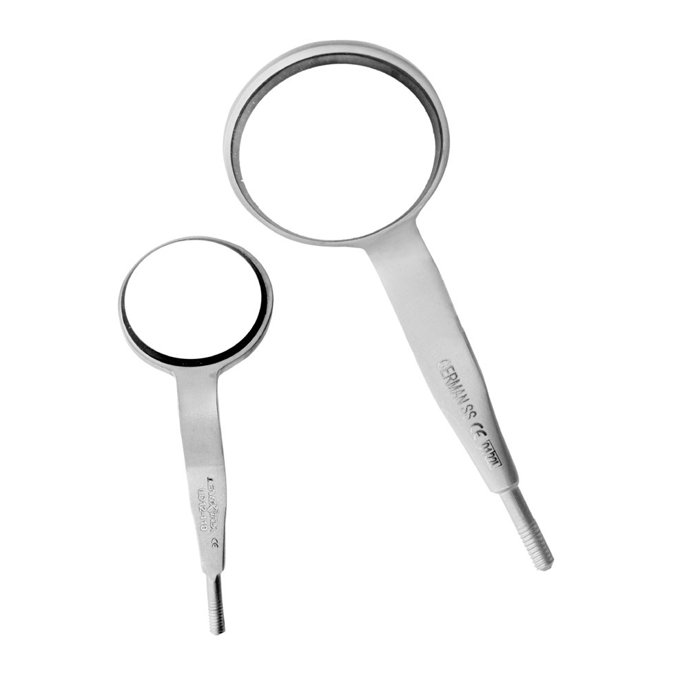 LD12-110-Double-Sided-Mouth-Mirror-5-24mm-copy.jpg Double-Sided Dental Mouth Mirrors Front Surface #5 Pack of 5 - Image 1