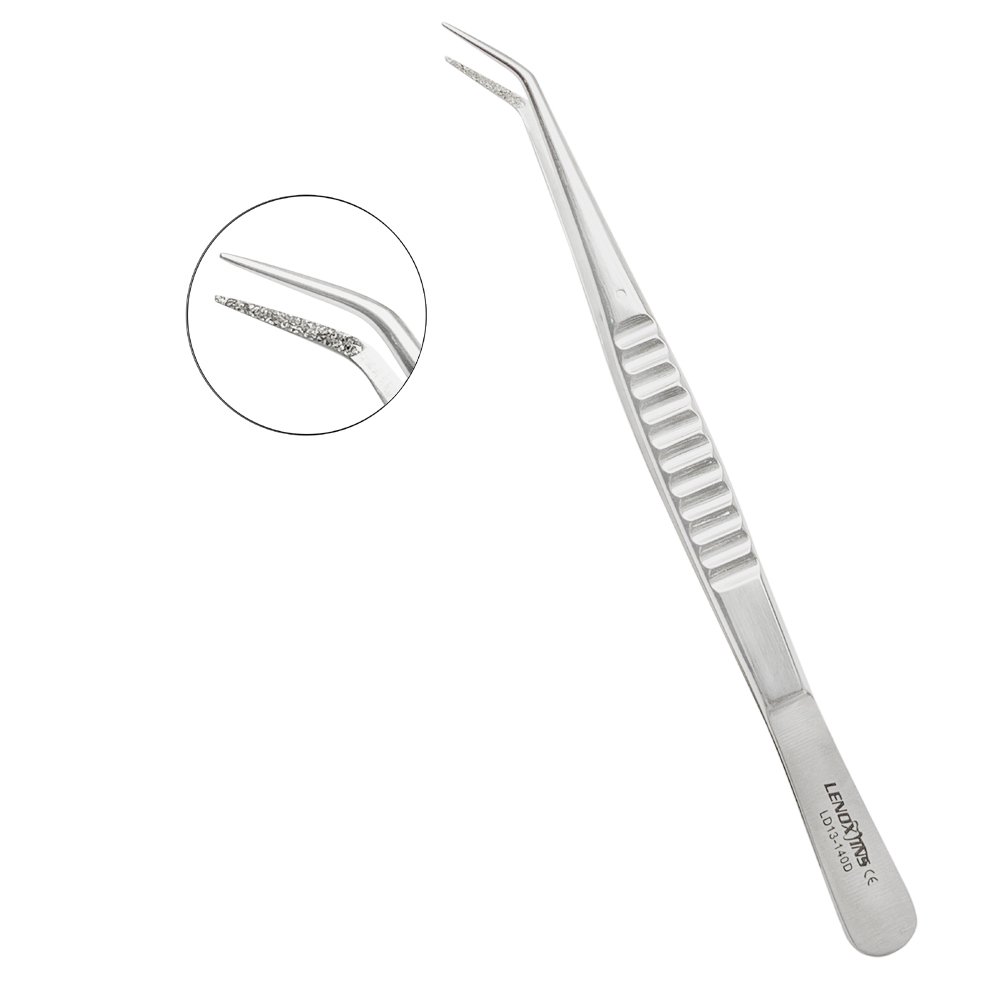 LD13-140D-Cotton-Plier-16cm-Fine-Point-1-1.jpg Cotton Pliers Diamond Dust Coated Fine Point - Image 1