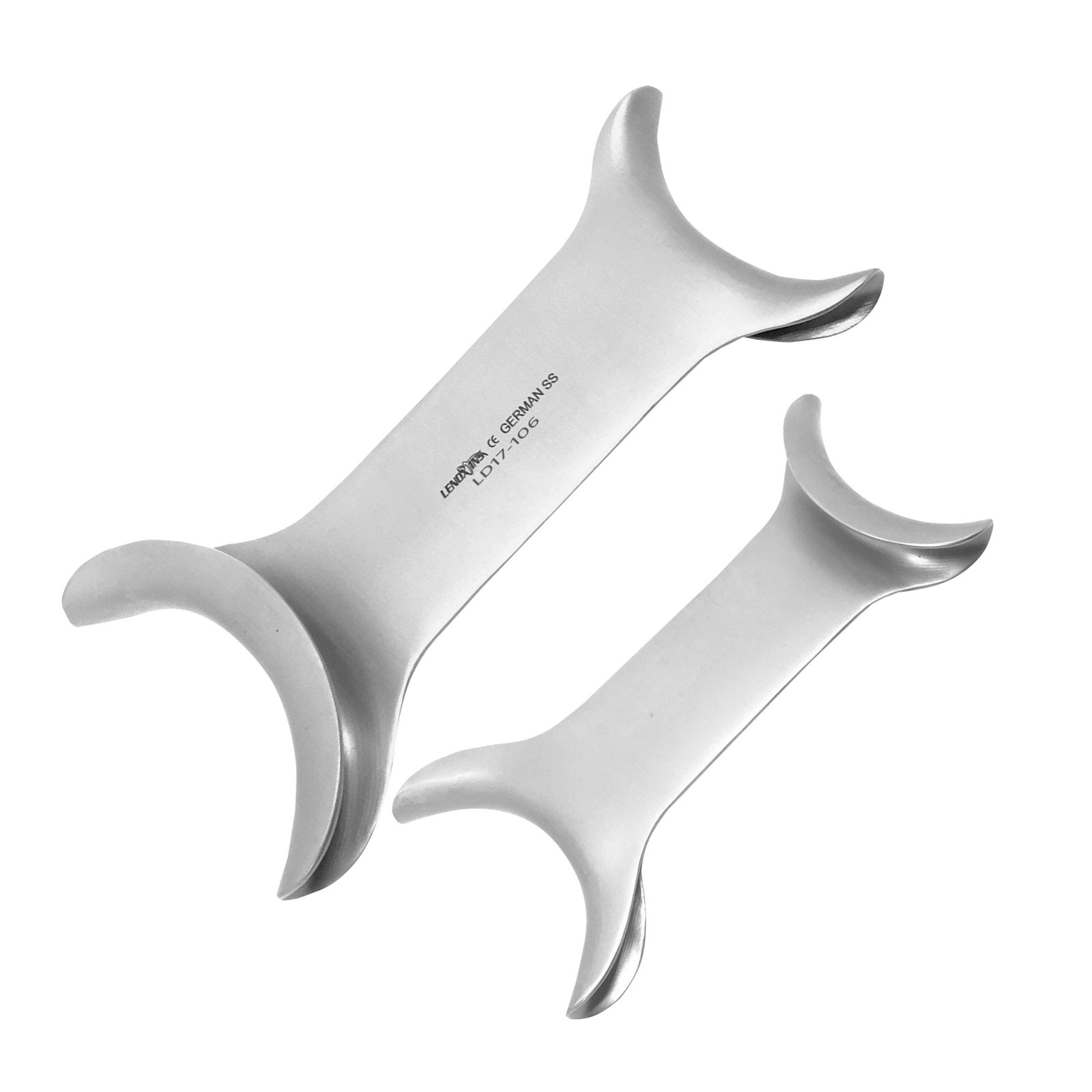 LD17-106-DENTAL-GENERAL-INSTRUMENTS.-RETRACTORS-MOUTH-GAGS-copy-scaled-1.jpg Cheek Retractors Double Ended Set of 2 - Image 1