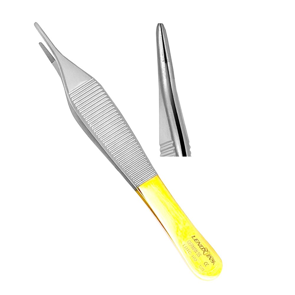 LDTC-102-Adson-Forceps-12cm-TC.jpg Adson Forceps 12cm – Tungsten Carbide (TC) Tips - Image 1