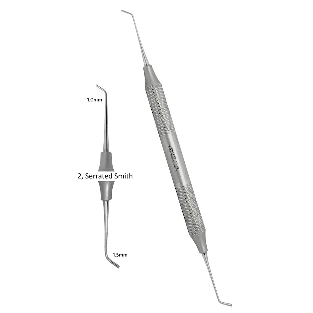 LPL-115-1X-Dental-Filling-Instruments-Pluggers-2-Serrated-Smith-Hollow-Handle.jpg Condensers 2, Serrated Smith 1.0MM / 1.5MM - Image 1